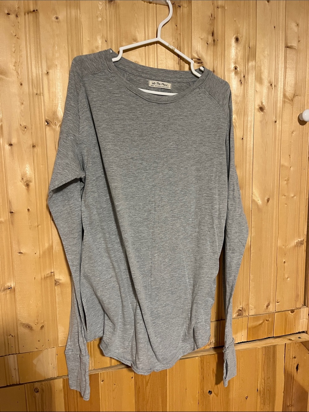 We The Free Heather Gray Long-Sleeve Crewneck Tee